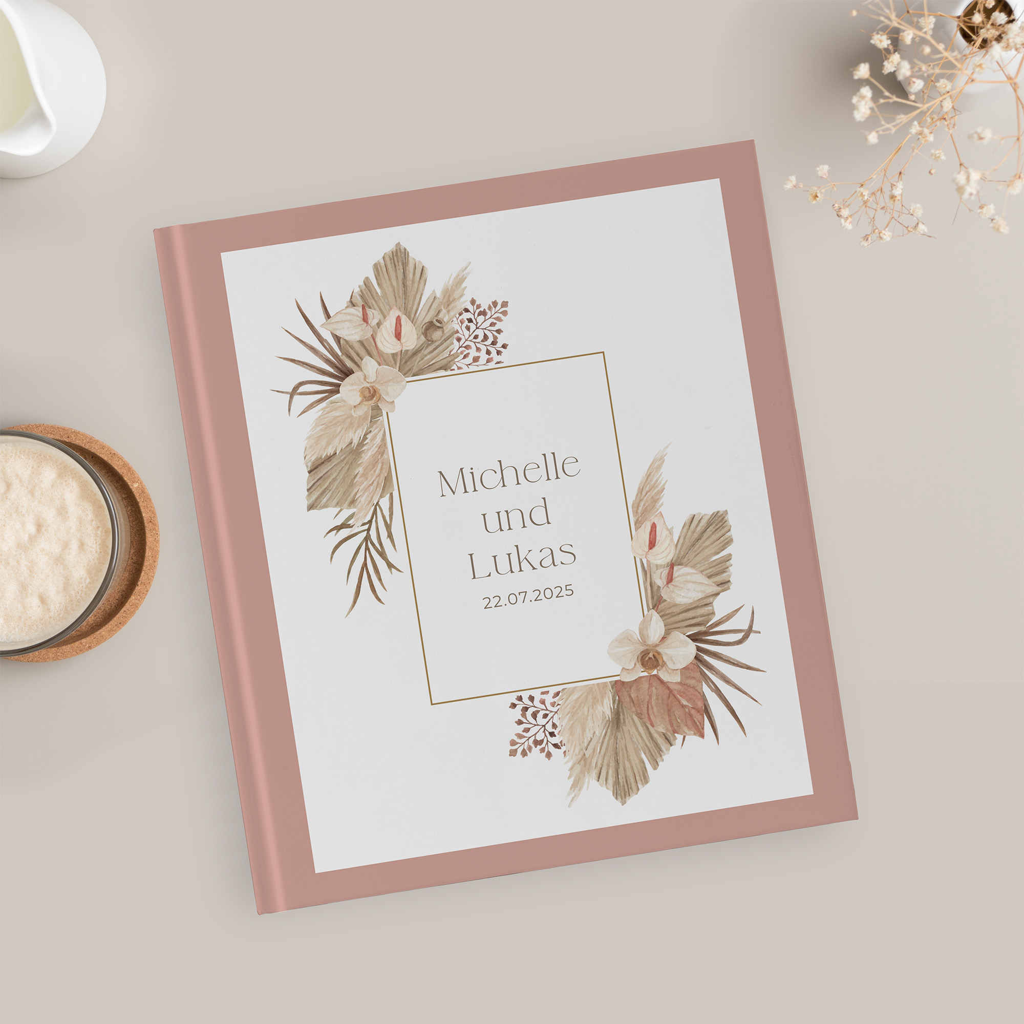 Gästebuch Hochzeit - Boho "golden haze"