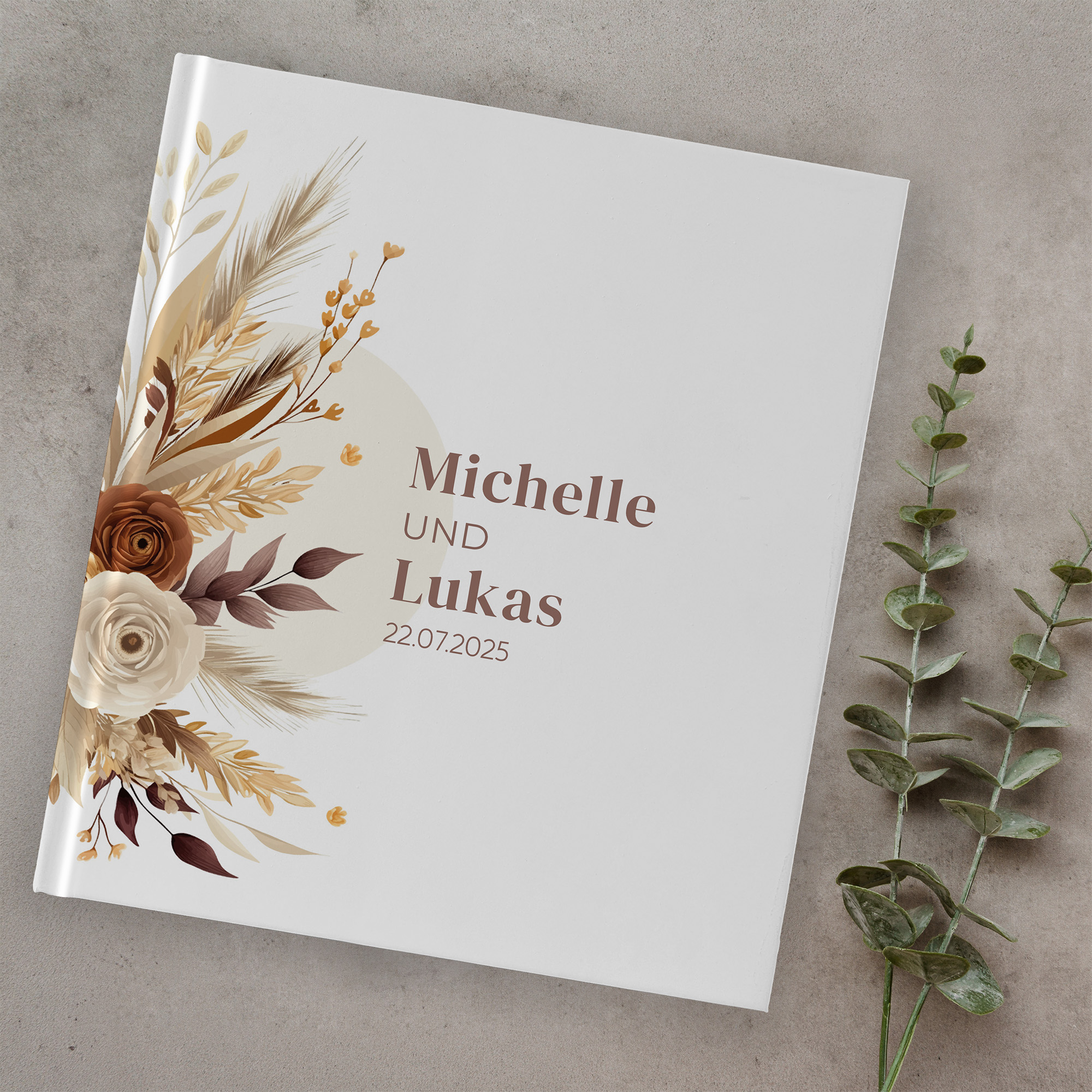 Gästebuch Hochzeit - Boho "earth bouquet"