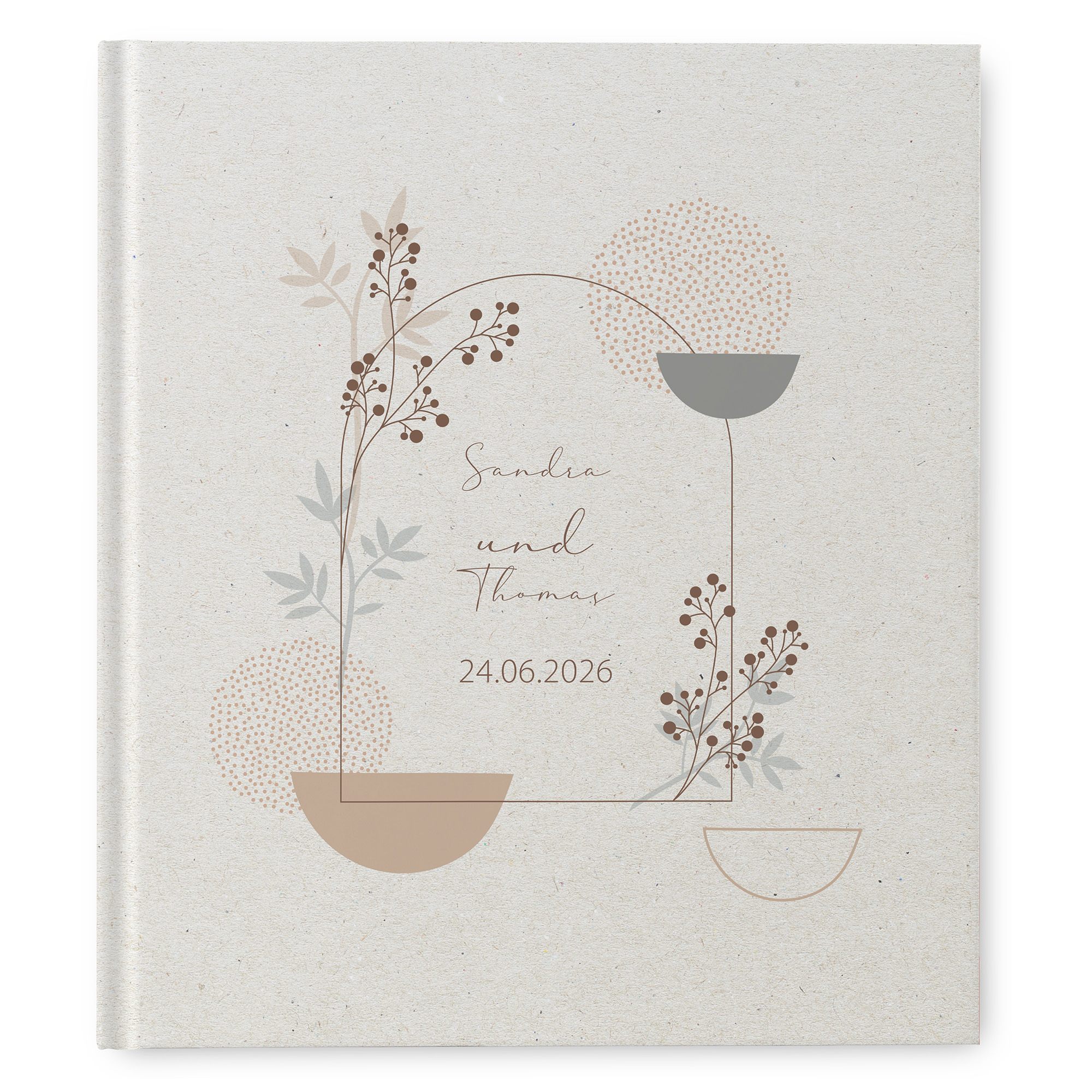 Gästebuch Hochzeit - Boho "stone bloom"