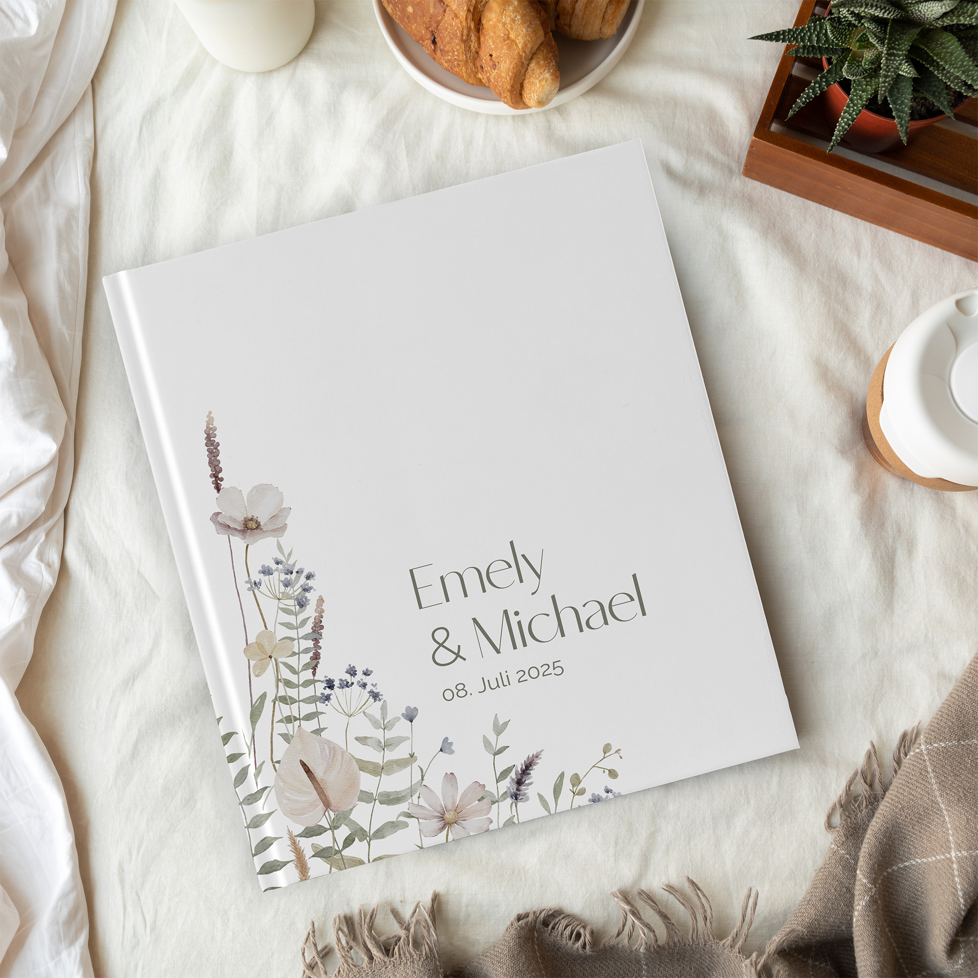 Gästebuch Hochzeit - Boho "pastell bloom"