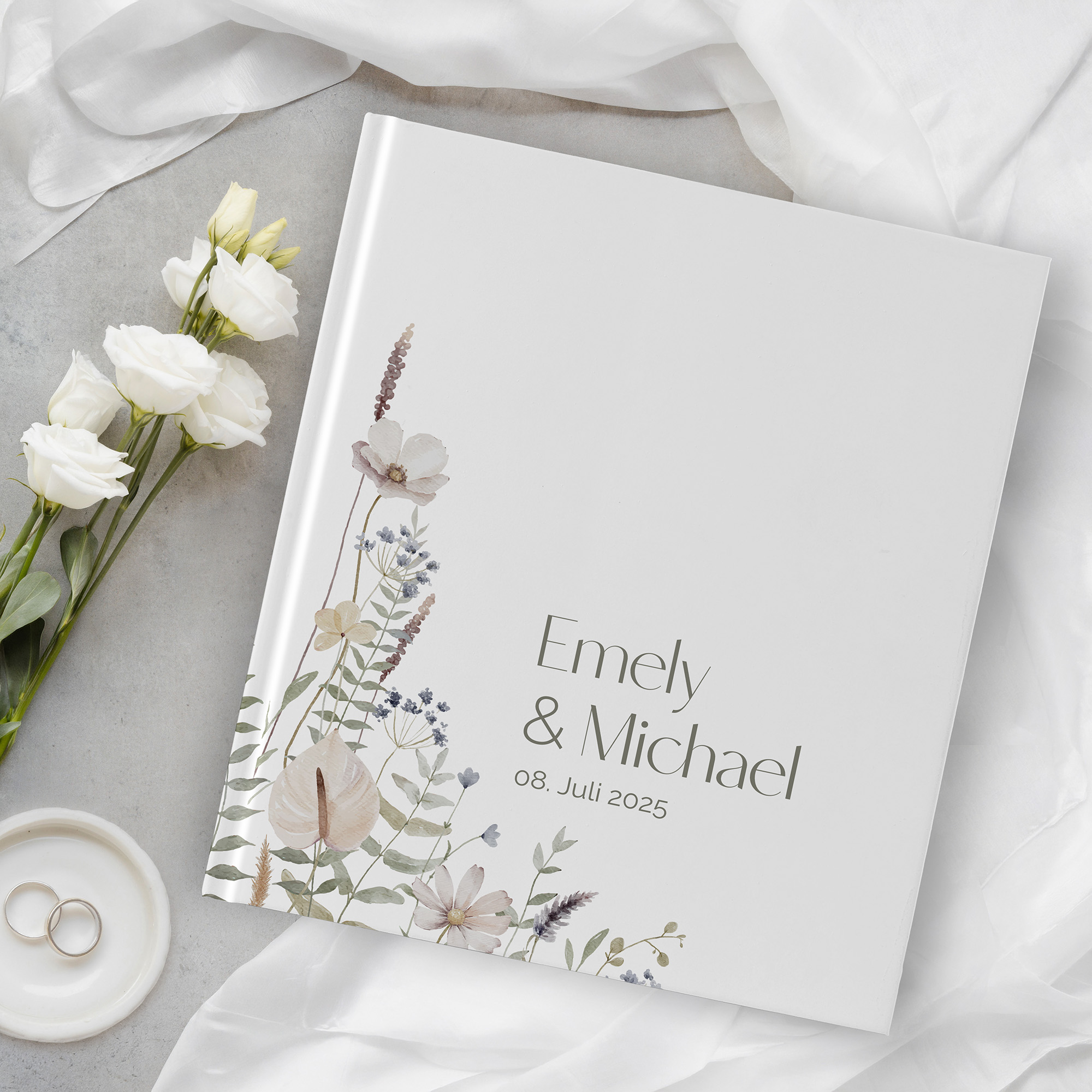 Gästebuch Hochzeit - Boho "pastell bloom"