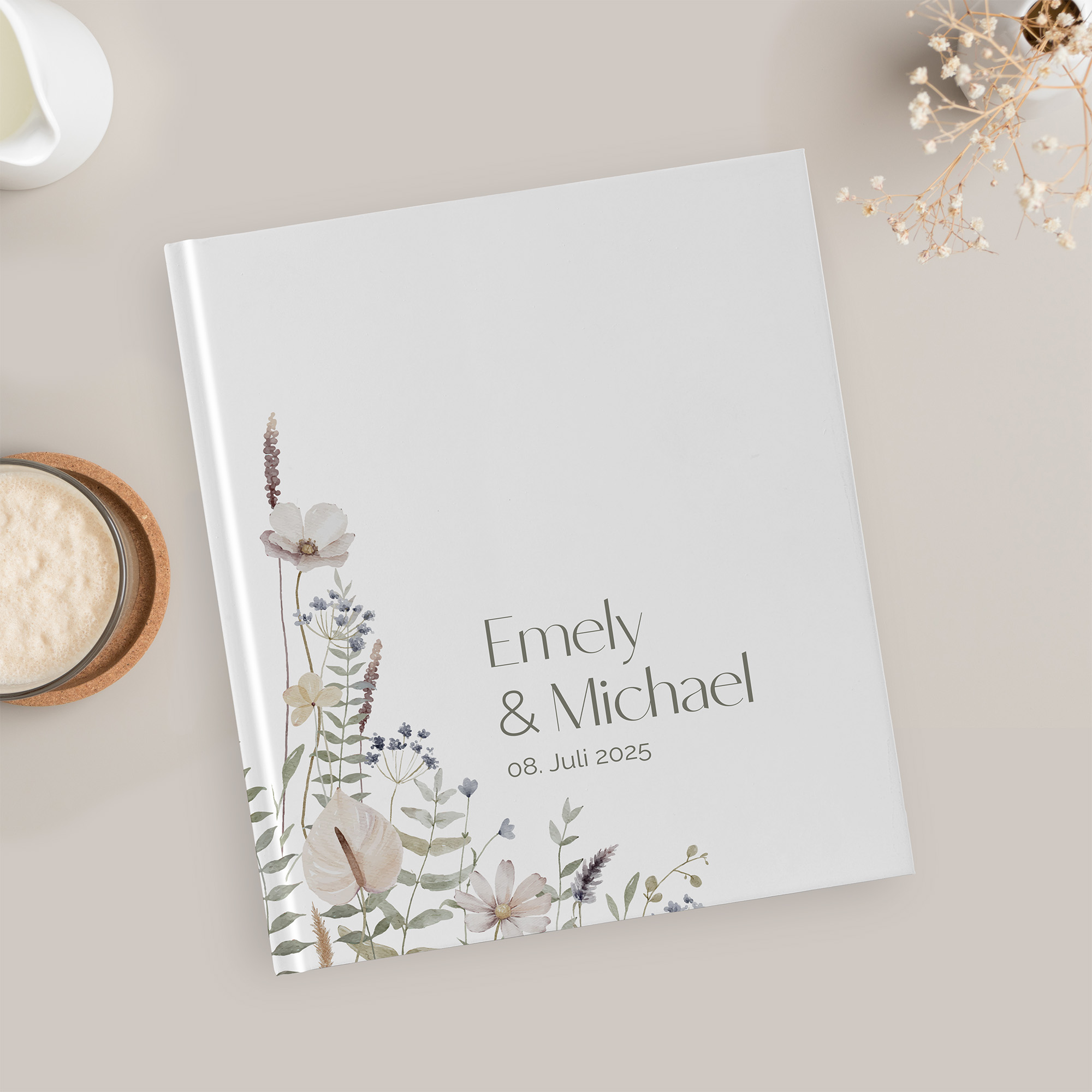 Gästebuch Hochzeit - Boho "pastell bloom"