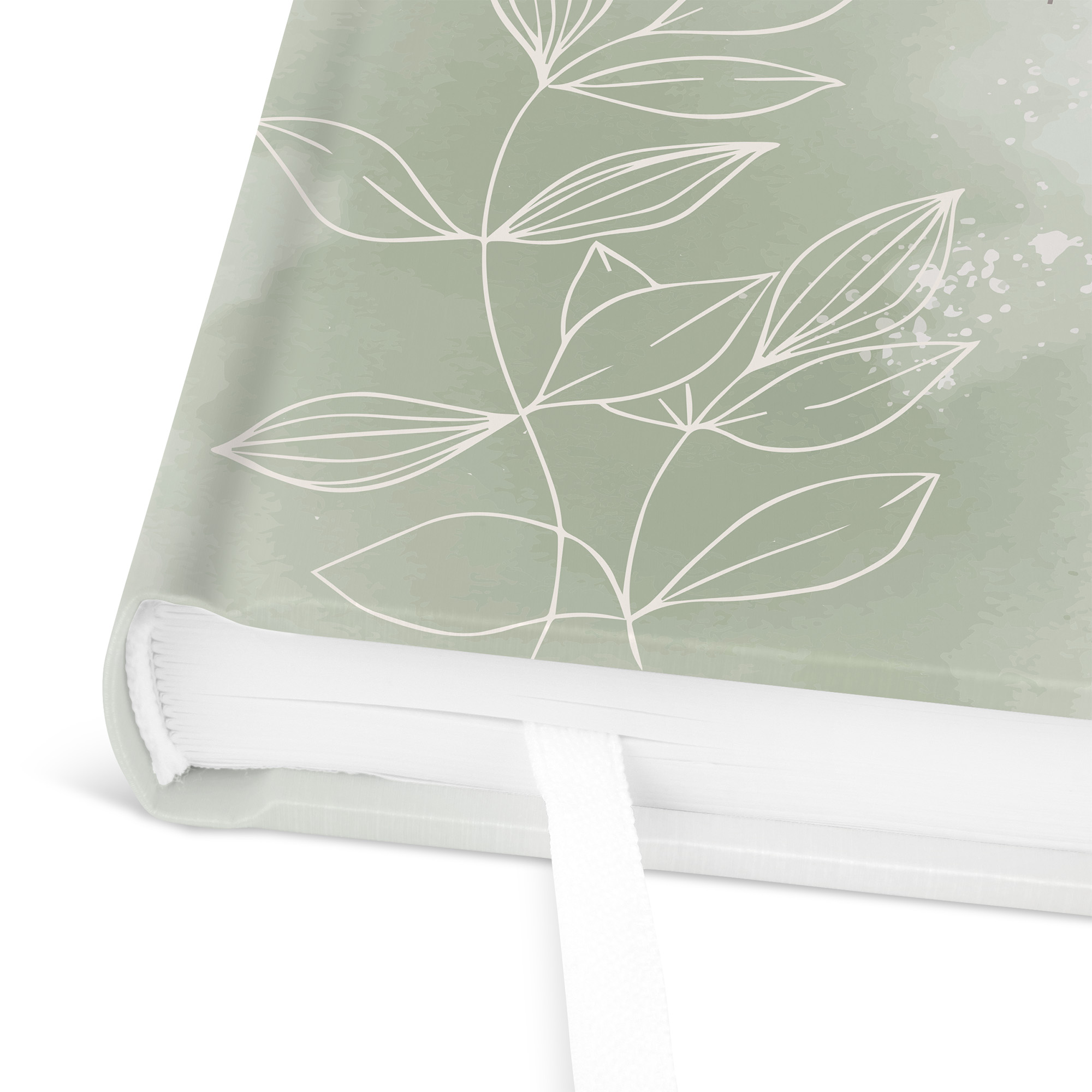 Gästebuch Hochzeit -  Aquarell "faded green"