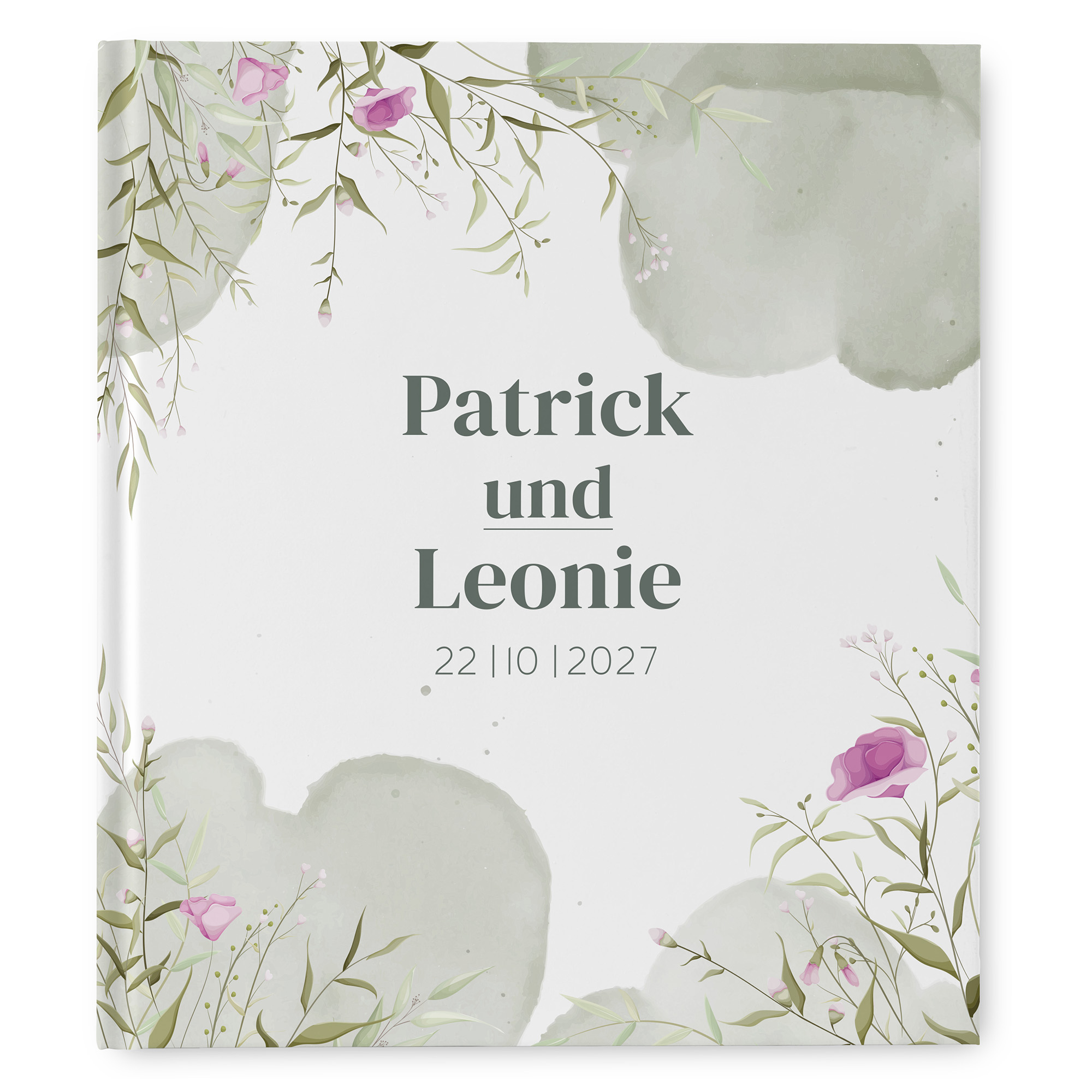 Gästebuch Hochzeit -  Aquarell "Wildflower Garden"