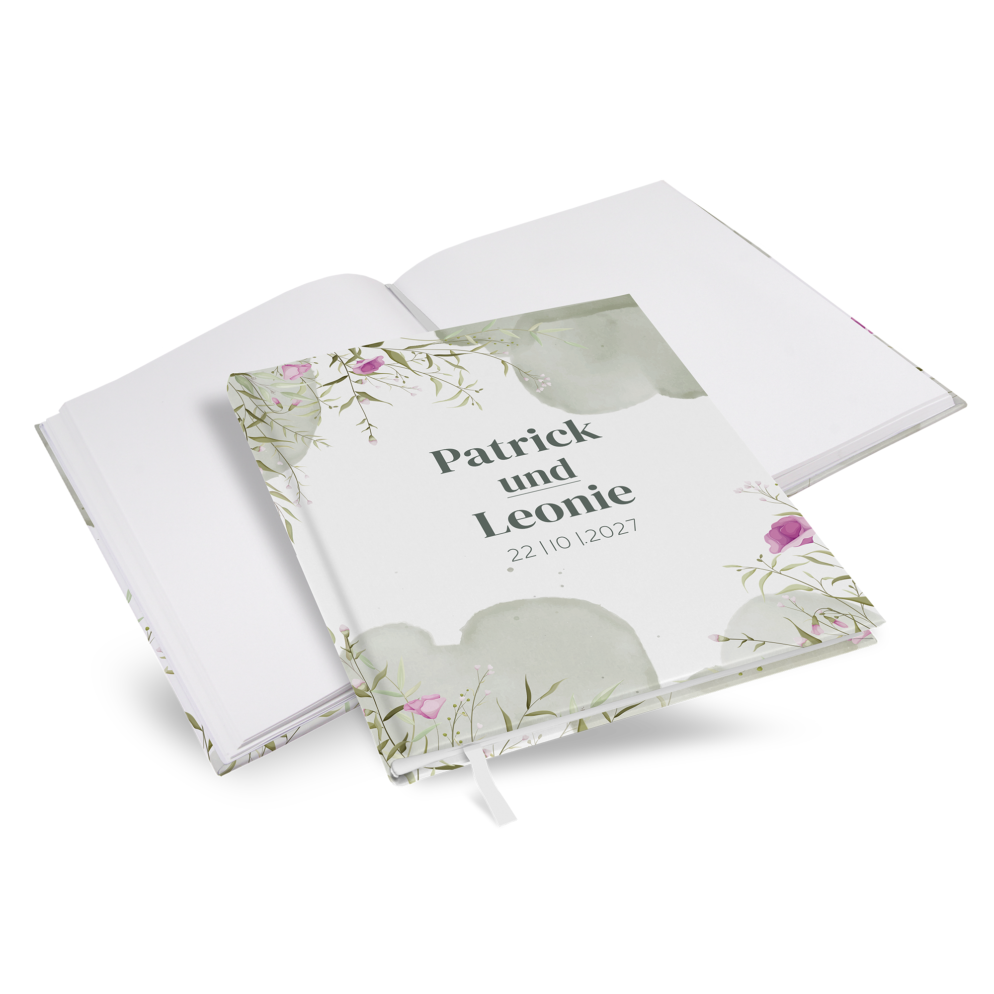 Gästebuch Hochzeit -  Aquarell "Wildflower Garden"