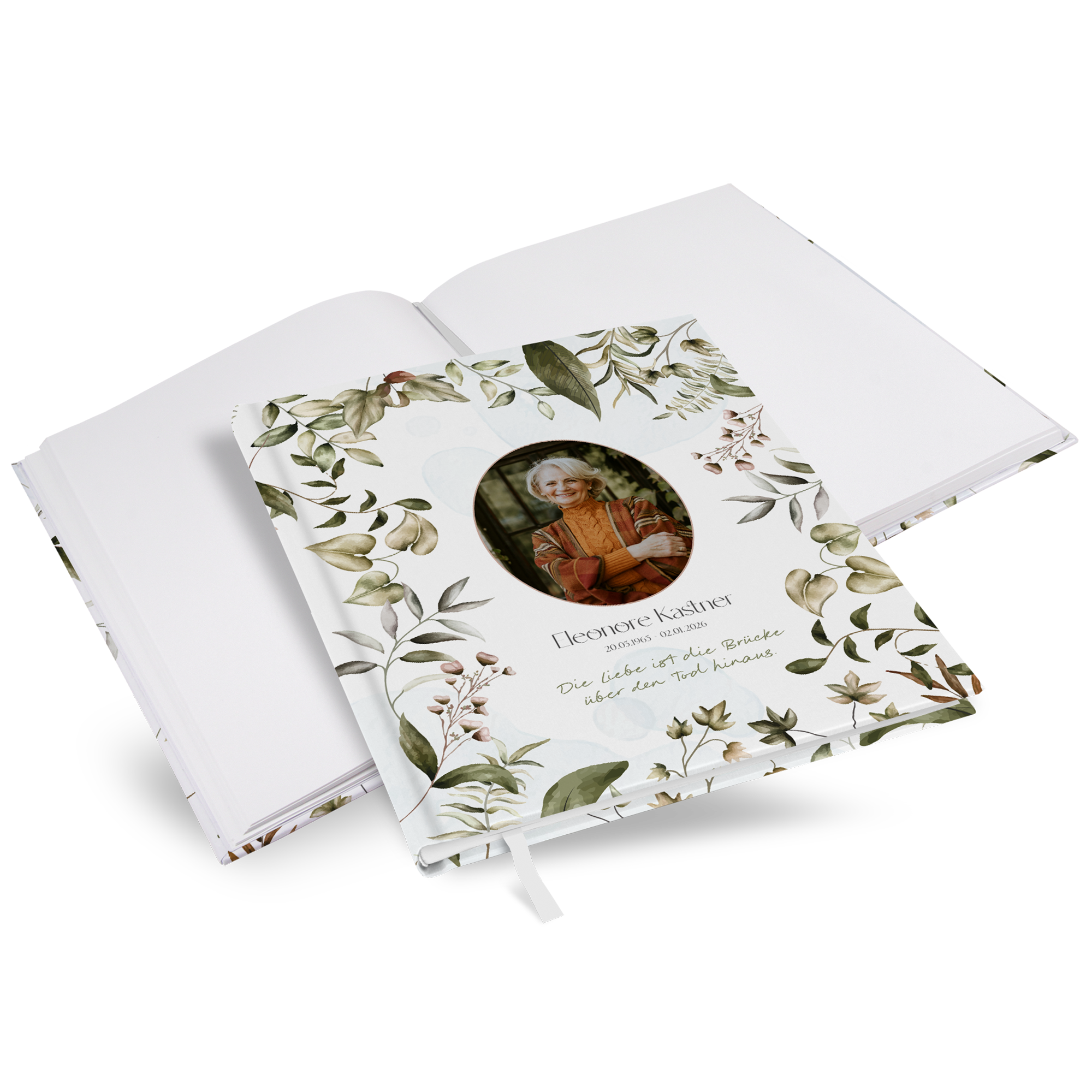 Kondolenzbuch - Boho "nature hold"