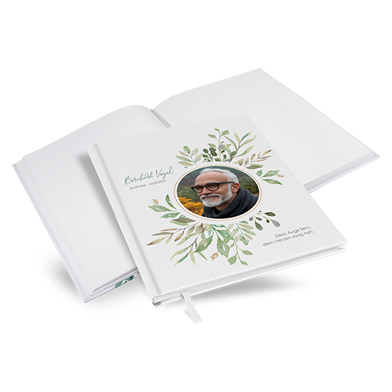 Kondolenzbuch - Greenery "calm grove"