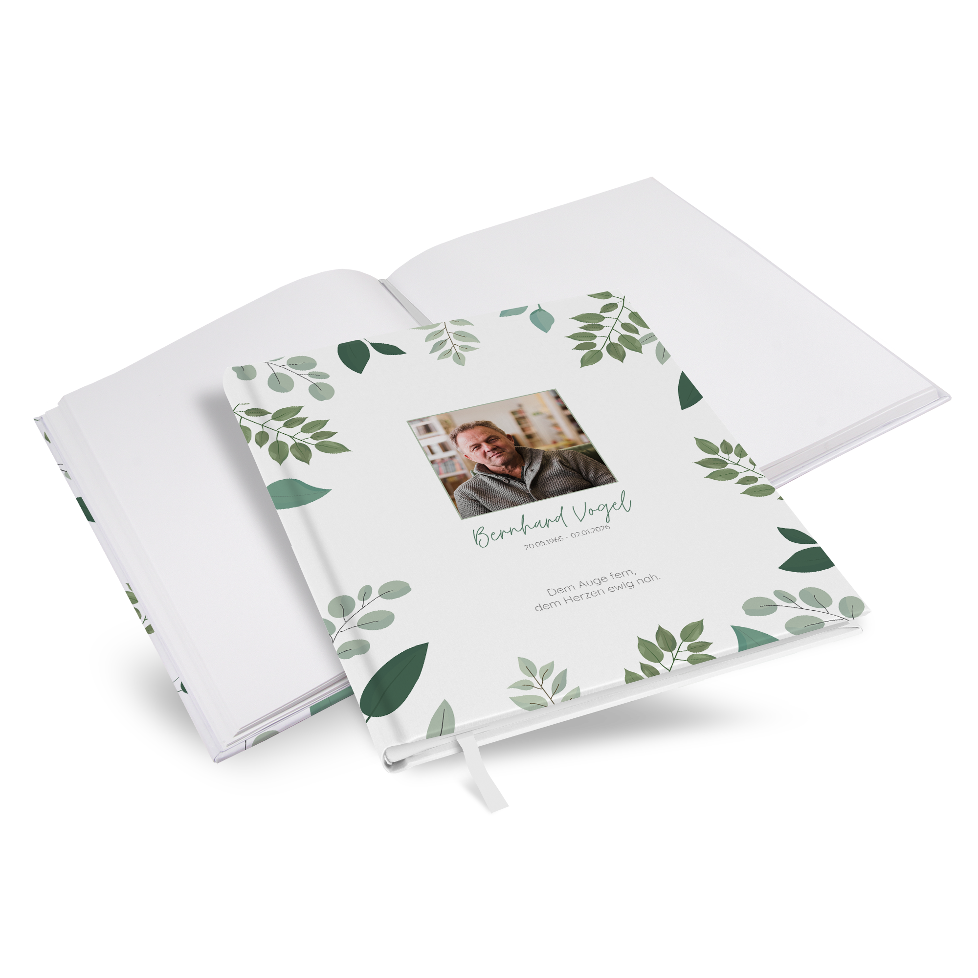 Kondolenzbuch - Greenery "green & simple"