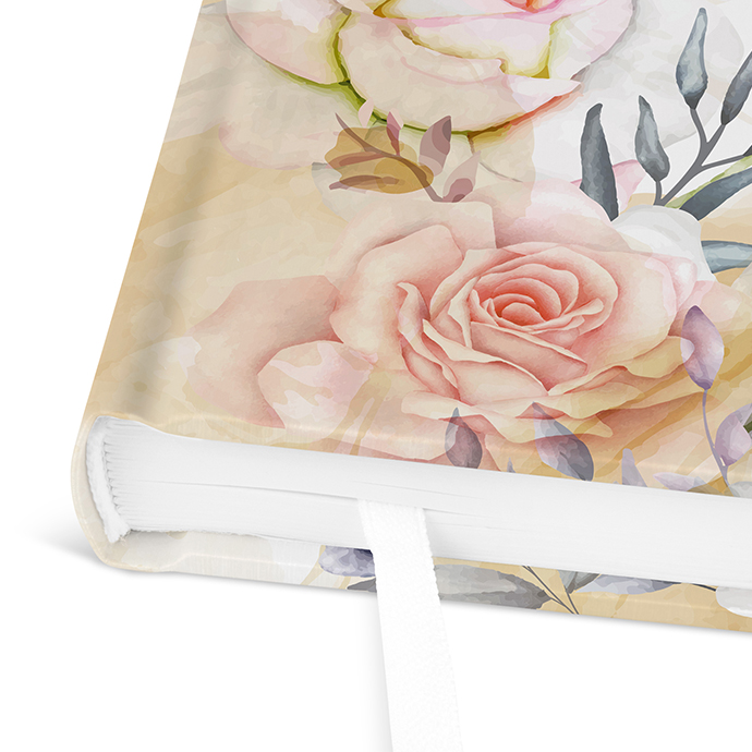 Gästebuch Ferienwohnung -  Aquarell "lily & rose"