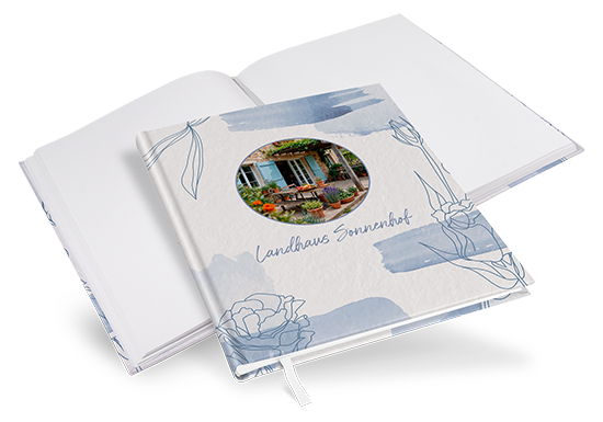 Gästebuch Ferienwohnung -  Aquarell "midnight petals"