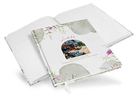 Gästebuch Ferienwohnung -  Aquarell "Wildflower Garden"
