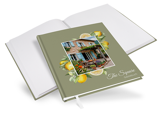 Gästebuch Ferienwohnung -  Aquarell "Olive & Lemon"