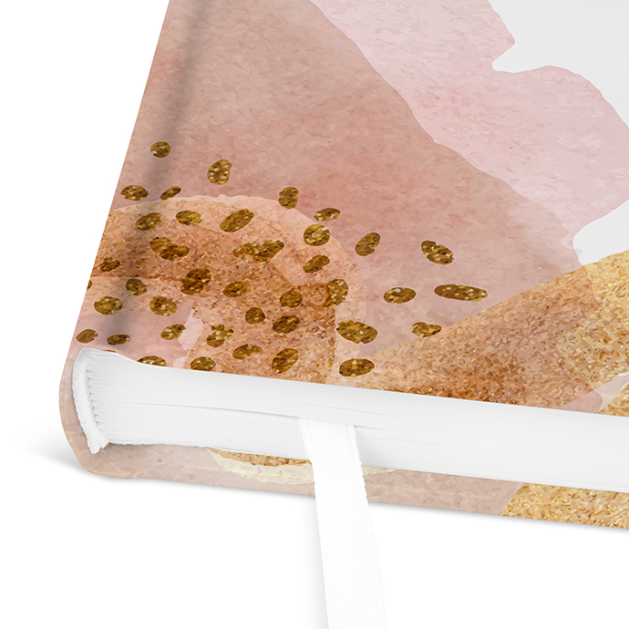 Gästebuch Ferienwohnung -  Aquarell "Golden Blush"