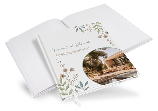 Gästebuch Ferienwohnung  - Boho "Soft Leaves"