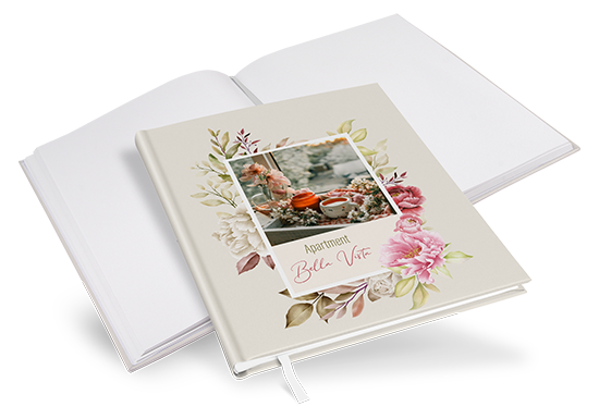Gästebuch Ferienwohnung - Floral "Peony Bloom"