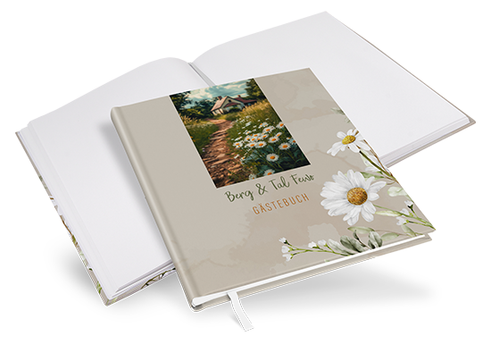 Gästebuch Ferienwohnung - Floral "Daisy Field"