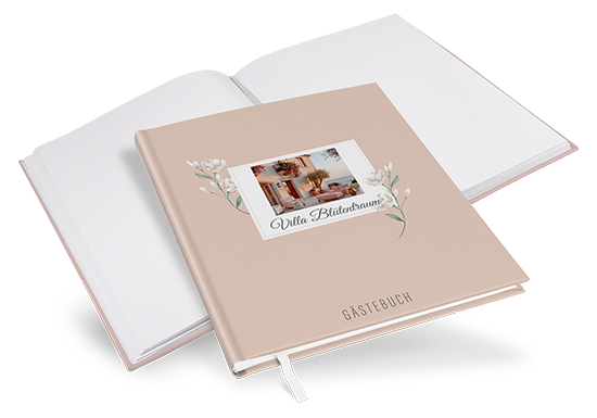 Gästebuch Ferienwohnung - Floral "Neutral Florals"