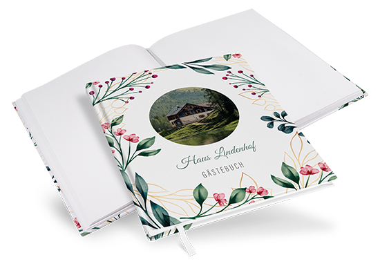 Gästebuch Ferienwohnung - Floral "Ivory Garden"