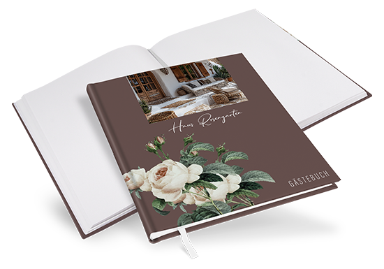 Gästebuch Ferienwohnung - Floral "Antique Rose"