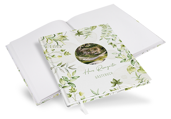 Gästebuch Ferienwohnung - Greenery "leaf light"