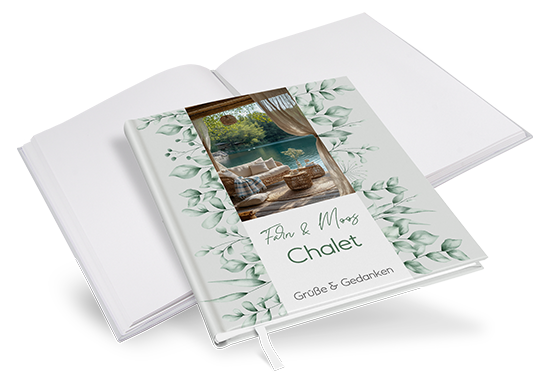 Gästebuch Ferienwohnung - Greenery "orange craft"