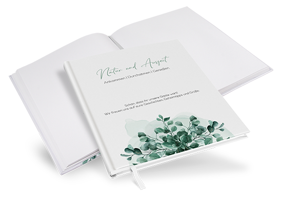 Gästebuch Ferienwohnung - Greenery "Evergreen Mint"