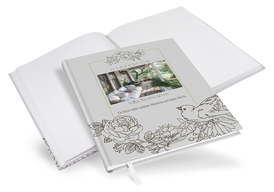 Gästebuch Ferienwohnung Vintage 'Petal Bird'