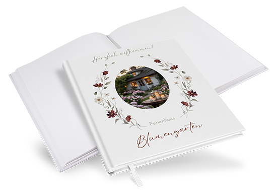 Gästebuch Ferienwohnung - Vintage "Wildflower Note