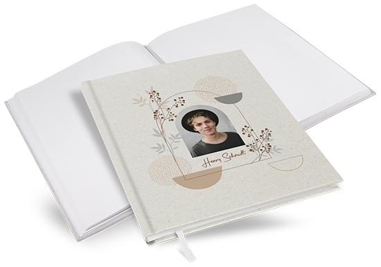 Gästebuch Geburtstag - Boho "Stone Bloom"