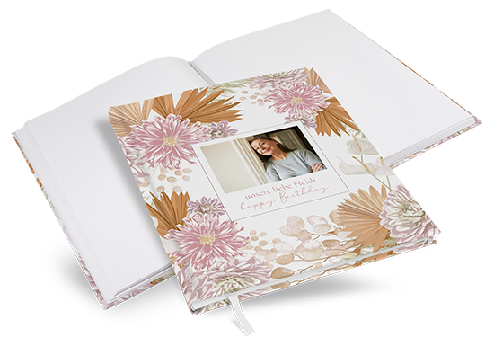Gästebuch Geburtstag - Floral "Terracotta Blossom"