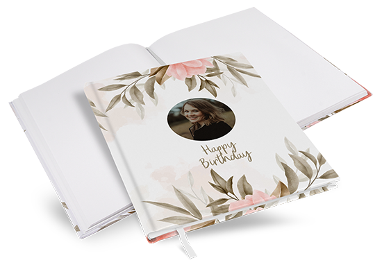 Gästebuch Geburtstag - Floral "Rose Leaf"