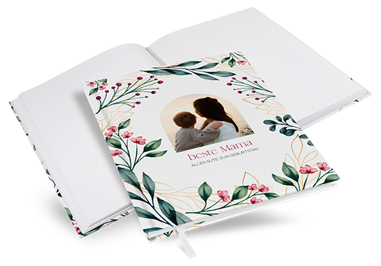 Gästebuch Geburtstag - Floral "Ivory Garden"