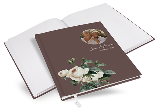 Gästebuch Geburtstag - Floral "Antique Rose"