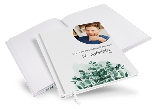 Gästebuch Geburtstag - Greenery "Evergreen Mint"
