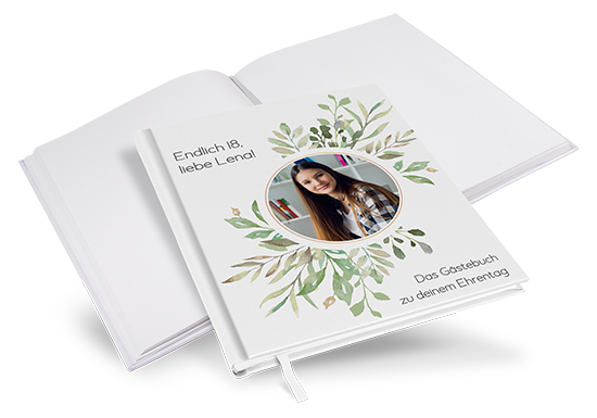 Gästebuch Geburtstag - Greenery "eucalyptus crown"