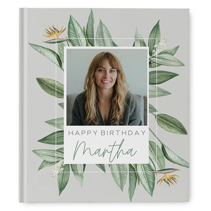 Gästebuch Geburtstag - Greenery "Green & Simple"