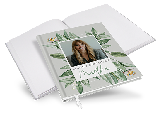Gästebuch Geburtstag - Greenery "Green & Simple"