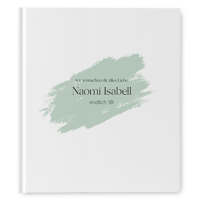 Gästebuch Geburtstag - Minimalistisch "Mint Brush"