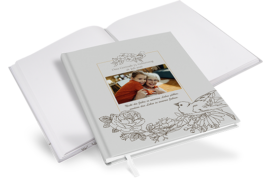 Gästebuch Geburtstag Vintage 'Petal Bird'
