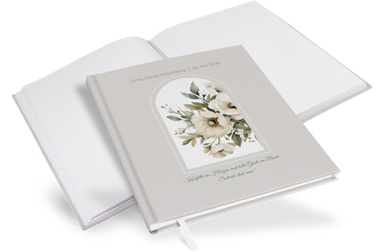 Gästebuch Geburtstag - Vintage "Ivory Garden"