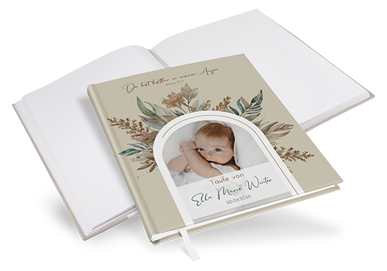 Gästebuch Taufe - Boho "Bare Nature"