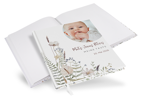Gästebuch Taufe - Boho "Pastel Bloom"