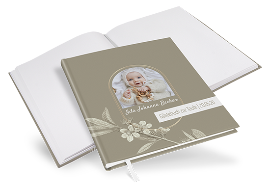 Gästebuch Taufe - Floral "Classic Flora"