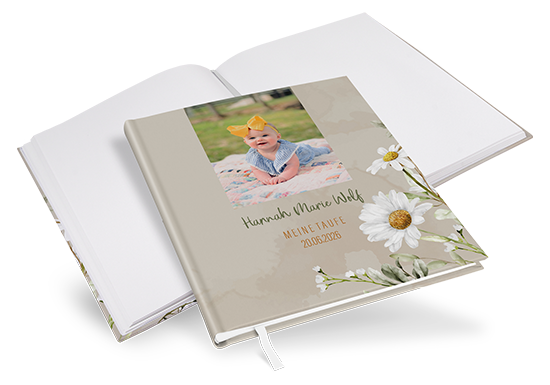 Gästebuch Taufe - Floral "Daisy Field"