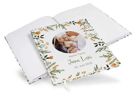 Gästebuch Taufe - Floral "Warm Botanicals"