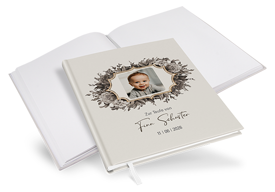 Gästebuch Taufe - Vintage "Baroque Frame"