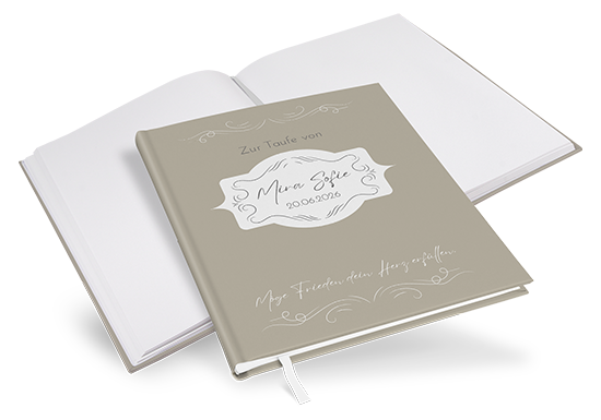 Gästebuch Taufe - Vintage "Antique Peony"